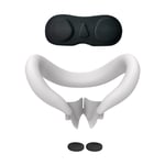 Meta Quest 3 VR Headset ansiktsmask linsskydd 2 rocker cap Vit