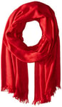 Calvin Klein Women's Ck Logo Pashmina Scarf Shawl, Rouge Red, One Size