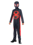 RUBIE'S Marvel Officiel - SPIDER-MAN - Déguisement Classique Miles Morales pour Enfants - Taille 5-6 ans - Costume avec Combinaison à Manches Longues et Cagoule