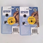 2 X Genuine Epson T0711 Black Ink Cartridges