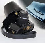 MegaGear ``Ever Ready`` tui de protection en cuir pour appareil photo Olympus OM-D E-M10 14-42 mm avec