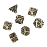Hot 7pcs Gear Pattern Polyhedral Dice Adult Holiday Party Board Game Metal Dice