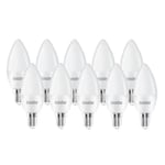 5W LED Candle Bulb E14, Warm White 3000K (Pack of 10)