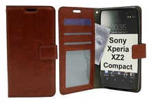 Crazy Horse Wallet Sony Xperia XZ2 Compact (H8324) (Brun)