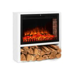 Electric Fireplace Space Heater Indoor Thermostat LED Flames Remote 2000 W White