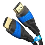 KabelDirekt – Câble HDMI 8K / 4K avec blindage A.I.S. – 2m (4K@120Hz/8K@60Hz pour une expérience Ultra HD spectaculaire – High Speed avec Ethernet, Blu-ray/PS4/PS5/Xbox Series X/Switch, noir)