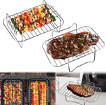 2Pcs  Air  Fryer  Rack  Compatible  with  Ninja  Food  Dual  Zone  Air  Fryer [