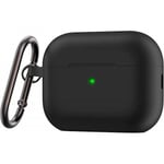 Airpods Pro 2 Skyddsfodral i Silikon med Karbinhake Svart
