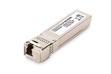 DIGITUS Module SFP+ Universel - 10 Gbit/s - Mini GBIC - pour câble à Fibre Optique monomode - LC Simplex - bidirectionnel - TX1270/RX1330nm - 10 km de portée - Plug & Play