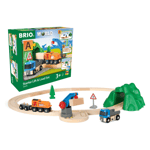 Brio World Starter Lift & Load Set A 33878 | Wooden Train Track Set For Kids
