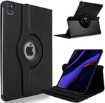 Rotate Case for Apple iPad Pro 11 (2021), Air 4 (2020) & Pro 11 2018/2020 Leather Smart Cover (Black)