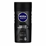 NIVEA Men Body Wash, Deep Impact, 3 in 1 Shower Gel, 250ml (Pack of 1)