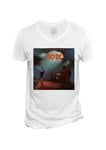 T-Shirt Homme Col V Acdc Vintage Album Cover Let There Be Rock Hard Rock