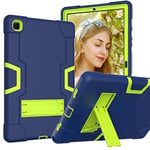 Galaxy Tab A7 Case, Samsung A7 Cover, Heavy Duty Shock Process Tablet Samsung A7 Case with Built-in Stand for Samsung Tablet A7 10.4 Case (SM-T500/T505/T507) Navy + Yellow