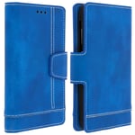 Housse Smartphone 4.5 À 5 Pouces Universelle Etui Portefeuille Bleu Coque Slide