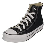 CONVERSE Chuck Taylor All Star EVA Lift Canvas Platform Sneaker, Black/White/Black, 31 EU