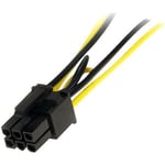 Câble d'alim. 2x SATA vers PCIe 6 broches - 15 cm - Câble d'alimentation pour carte vidéo - 2x SATA vers PCIe 6 broches