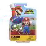 Super Mario Figur 10cm Mario with 1-up Mushroom multifärg