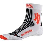 X-Socks Men Run Speed One Socks - Arctic White/Sunset Orange, Size: 35-38