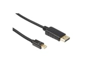 MiniDP til Displayport kabel 3m (sort)
