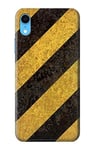 Yellow and Black Line Hazard Striped Case Cover For iPhone XR
