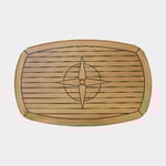 Bordsskiva i teak, oval, 96 x 62 cm