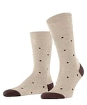 FALKE Men's Dot M SO Cotton Patterned 1 Pair Socks, Beige (Taupe Melange 4045), 8.5-11