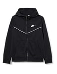 Nike Garçon B Nsw Repeat Pk Fz Hoodie Sweatshirt, Black/White, 10 ans EU
