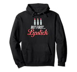 Lipstick Red Beauty Cosmetic Lip Make Up Pullover Hoodie