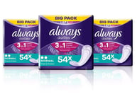 Always Dailies Panty Liners Normal Daily Fresh Protect Flexible 3 x 54 Pads