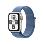 Apple Watch SE GPS + Cellular 40mm Silver Case - Winter Blue Sport Loop