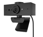HP - PC 620 Webcam FHD 1080p, Automatic Focus, Digital Zoom, 360° Rotation, Adjustable Field of View, Automatic Color and Background Correction, Zoom Compatible, Privacy Cover, Black