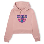 Jurassic Park Clever Girls Inherit The Earth Women's Cropped Hoodie - Dusty Pink - XL - Dusty pink