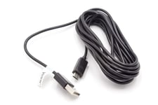 vhbw Câble USB vers Micro USB, 3 m, noir, compatible avec Panasonic HC-V727, HC-V750, HC-V757, HC-V770, HC-V777