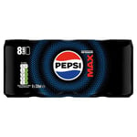 Pepsi Max No Sugar Cola Cans 8 x 330ml