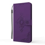 LJP Case for Samsung Galaxy S9 Plus, Shockproof PU Leather Flip Notebook Wallet Cases with Magnetic Closure Money Pocket Card Slot Folio Soft TPU Bumper Protective Cover for Samsung S9 Plus - Purple