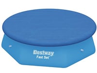Bestway 58032 Bâche 4 saisons pour piscine hors sol Fast Set™ ronde diamètre 244 cm Bleu