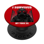 I Survived My Toxic Ex - Triumph in Hazmat Style PopSockets Swappable PopGrip