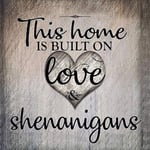 TAHEAT 5D Diamond Painting Kits for Adults,This Home is Built On Love Shenanigans Diamond Painting,Mosaic by Number Kits,Crystal Rhinestone Diamond Embroidery Paintings Arts Craft (12x12 Inch)
