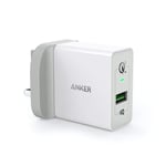 Anker Quick Charge 3.0, 18W 3Amp USB Wall Charger (Quick Charge 2.0 Compatible) Powerport+ 1 for Galaxy S10/S9/S8/Edge/Plus, Note 8/7, LG G4, HTC One A9/M9, Nexus 9, iPhone, iPad and More