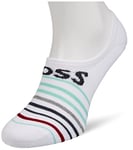 BOSS Men's Low Cut Stripe CC Ankle Socks, White100, 43-46