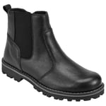 John Lewis & Partners Children's Leather Chelsea Boots, Black Upper: Leather, Sole: Rubber, Lining: Textile 39 unisex