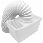 SERVIS Tumble Dryer Condenser Vented Box Kit + Vent Hose Pipe - Wall Mountable