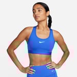 Nike Swoosh Medium Support BH Stl. S Blå för Aktivitet och Löpning - Bekväm och Stödjande Sports BH för Kvinna