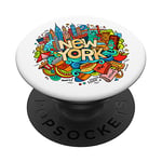 New York City Graffiti Novelty Graphic Tees & Cool Designs PopSockets PopGrip Interchangeable