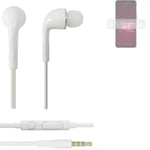 Headphones for Asus ROG Phone 6 headset in ear plug white