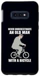 Coque pour Galaxy S10e Ne sous-estimez jamais un vieil homme avec un mème de vélo à vélo