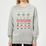 Monopoly Women's Christmas Sweatshirt - Grey - XXL - Grey
