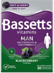 Bassetts Vitamins Man Multivitamins & Multiminerals Blackcurrant 30'S