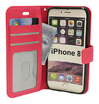 Crazy Horse Wallet iPhone 8 (Hotpink)